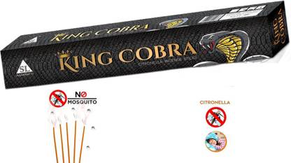 UTSANG KingCobra Mosquito Repellent Incense Sticks|Mosquito & Insects Killer|120 Sticks Lemon grass
