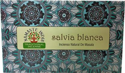 Namaste India White Sage Aggarbati, Masala, Incense Stick, Free Aggarbati Stand