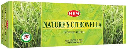 Hem Nature's Citronella Mosquito Repellent Garden Incense Sticks, 120 Agarbatti, 250 Grams Nature's Citronella