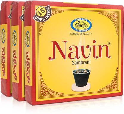 Cycle Navin Cup Sambrani (Dhoop/Loban/Guggal) for Daily Puja & Havan/Homa with Benzoin Fragrance
