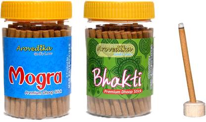 Arovedika MOGRA 1 BHAKTI 1 BOX DHOOP STICKS ( 100GM PER BOX ) TOTAL 2 BOX MOGRA, BHAKTI