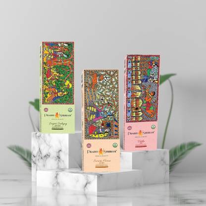 PRABHU SHRIRAM PREMIUM AGARBATTI Shripad Ramayana Series Pack of 3 Incense Sticks-150 Sticks Nature Inspired Fragrance