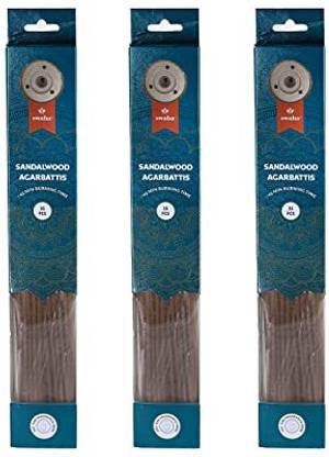 SWAHA Sandalwood Agarbatti (Pack of 3 ) | Long Lasting fragrance incense stick | Sandalwood Fragrance