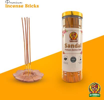 a.b.farmers Chandan / Sandal / Sukhad Fragrance Premium Incense Sticks, Dhoop Sticks,Agarbatti,for Pooja Items (400gm)