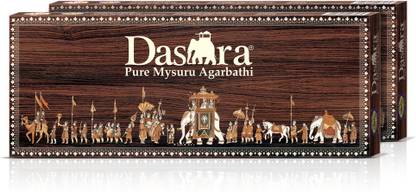 Cycle Pure Dasara Incense Sticks, Long Lasting Masala Bathi with Sandal, Rose Fragrance