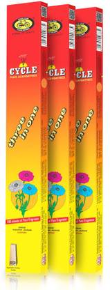 Cycle Three in One Agarbatti with 3 Signature Fragrance for Health, Wealth & Happiness with Lily, Floral, Woody