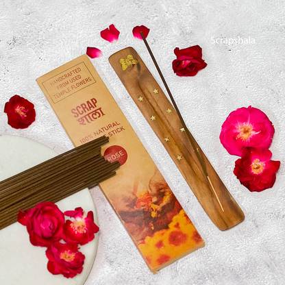 Scrapshala Rose Natural Incense Stick Gift Pack Rose