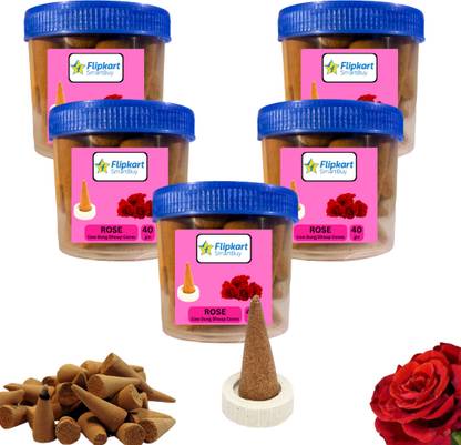 Flipkart SmartBuy Gulab Herbal Dhoop Incense 200 gm Organic Sticks Charcoal Free Cow dung Organic Incense Stick, Rose