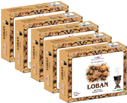 Shah Fragrances Premium Loban Sambrani Cup Dhoops (Pack of 5) | 12*5 = 60 Cups dhoop Loban