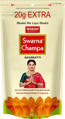 MOKSH Swarna Agarbatti Champa Zipper. Champa