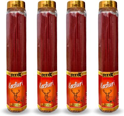 deepx Kasturi Agarbatti Incense Sticks | Kasturi Chandan Agarbatti | Pack of 4 | Kasturi Agarbatti
