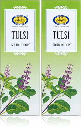 Cycle Pure Bambooless Solid Dhoop Sticks with Free Holder | Tulsi Fragrance |