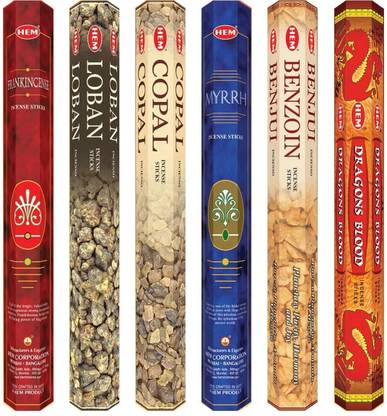 Hem Resin Collection Incense (120 Sticks) Agarbatti for Pooja, Freshness, Meditation, Puja Room Items for Aromatic Environment