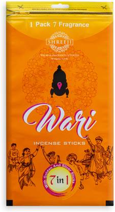 Shreeji Agarbatti Works Wari Agarbatti Zipper 7 in 1 Citrus, Floral, Woody, Fruity