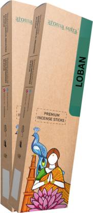 AROMASUTRA Aroma Sutra | Natural Incense Sticks| Rejuvenating | Pack of 2 | Good Vibes Loban