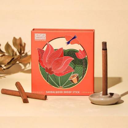 Help us Green Bambooless Dhoop Sticks|pooja items | insence Sandlwood
