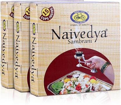 Cycle Naivedya Cup Sambrani for Daily Puja with Benzoin fragrance