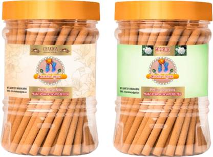 SHRADHA ARPAN Transform Your Space with Chandan & Mogra Dry Dhoop Stick For Pooja-Mediation Rose, Mogra