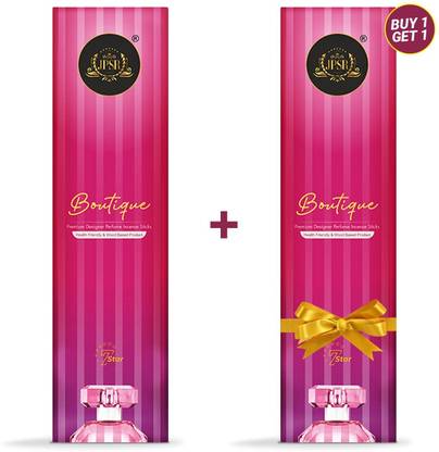 JPSR Boutique Low Smoke 100% Charcoal Free Incense Sticks Pillow Pack Buy 1 Get 1 International Premium Perfumes