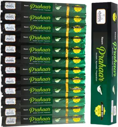 Gaumayam Neem Agarbatti Prahar 120 Premium Mosquito Repellent Agarbatti Natural Neem,Citronella & Lemongrass
