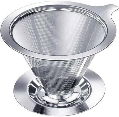 TCKW Pour Over Coffee Dripper, Paperless Reusable Coffee Filter, Indian Coffee Filter