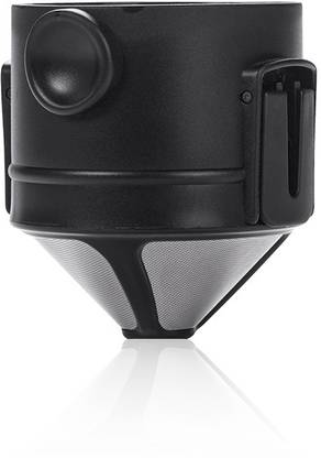 SUPVOX Reusable Stainless Steel Coffee Cone,Coffee Cone with Collapsible Ear, Double Indian Coffee Filter