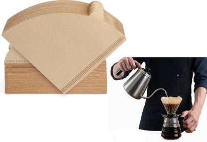 DITCAFOS Coffee Filter for Coffee Dripper & Drip Coffee Maker Filters Disposable 100 Pcs Indian Coffee Filter