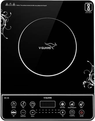 V-Guard 2000 W Induction Cooktop Push Button
