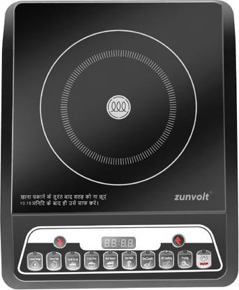 ZunVolt 2000W Unbreakable Glass Cooltouch Shockproof Induction Cooktop  (Black, Push Button)