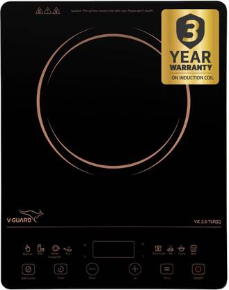 V-Guard 2000 W Induction Cooktop Touch Panel