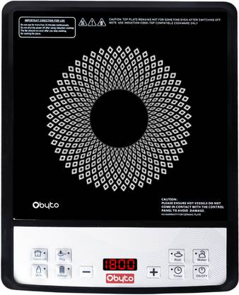 OBYTO 1800 W Induction Cooktop Push Button