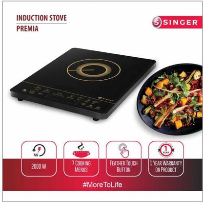 SINGER 2000 W Induction Cooktop Touch Panel
