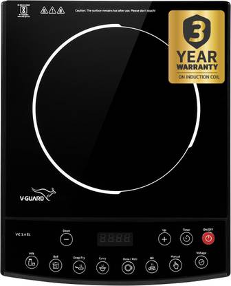 V-Guard 1400 W Induction Cooktop Push Button