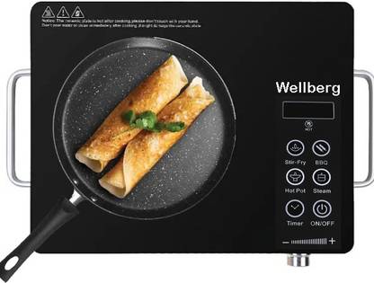 WELLBERG 2200 W Induction Cooktop Touch Panel