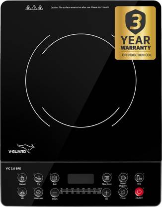 V-Guard 2000 W Induction Cooktop Push Button