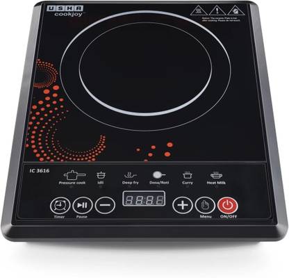 USHA 1600 W Induction Cooktop Push Button