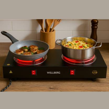 WELLBERG 2000 W Radiant Cooktop Jog Dial