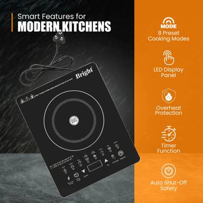 Bright 2000 W Induction Cooktop Touch Panel