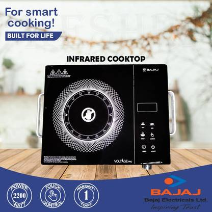 BAJAJ 2200 W Radiant Cooktop Jog Dial, Touch Panel