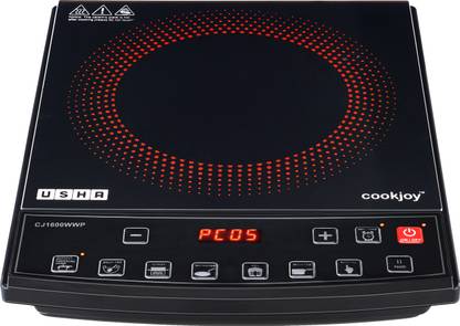 USHA 1600 W Induction Cooktop Push Button, Touch Panel