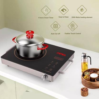 Chefman 2200 W Induction Cooktop Touch Panel