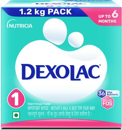 DEXOLAC Infant Formula Powder - Stage 1 (Upto 6 months) - 1.2 KG Large pack