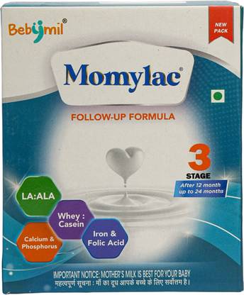 Bebymil Momylac Stag 3 Infant formula powder, LA:ALA, Whey:Casein, Vitamins & Minerals