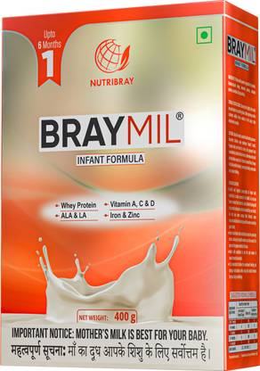 Braymil 1 INFANT FORMULA MILK POWDER FOR Babies - Stage-1 BIB Pack