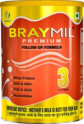 Braymil PREMIUM 3 FOLLOW UP FORMULA - Stage-3 ; 400 gm ( 12 months onwards)
