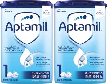 Aptamil 1 First Baby, UK-Made Infant Formula, Saver Combo (2x800g) (Imported)