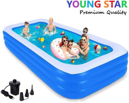 YOUNG STAR "Chill Out: 10ft Inflatable Pool - Cool Summer Vibes!" Inflatable Swimming Pool