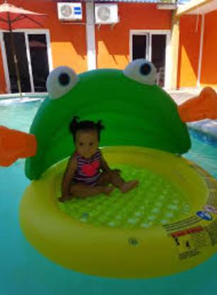 Tiny Tales Fish and (IND*98) Piscina Rana Baby Pool With Free Pump Inflatable Swimming Pool