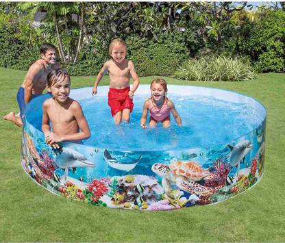 RGM Intex Pool For Kids - 5 Feet Inflatable Swimming Pool (Multicolor) Inflatable Swimming Pool