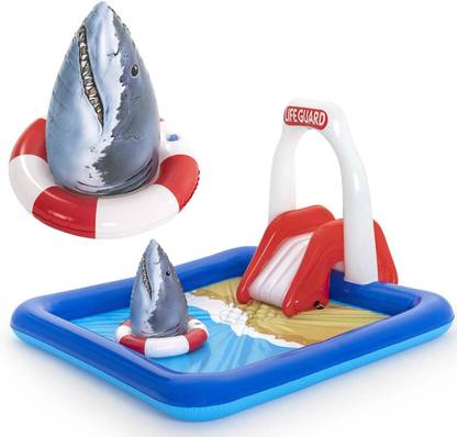 Tiny Tales Bestway Lifeguard Tower Pool Play Center 53079 With Free Pump Inflatable Swimming Pool